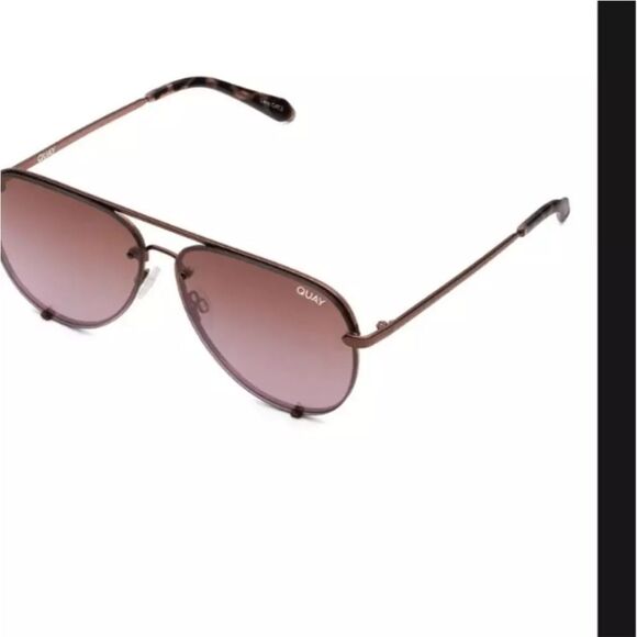 NWT Rare Quay Rimless 877 Australia High Key Mini Aviator Bronze Brown Pink - Picture 4 of 6